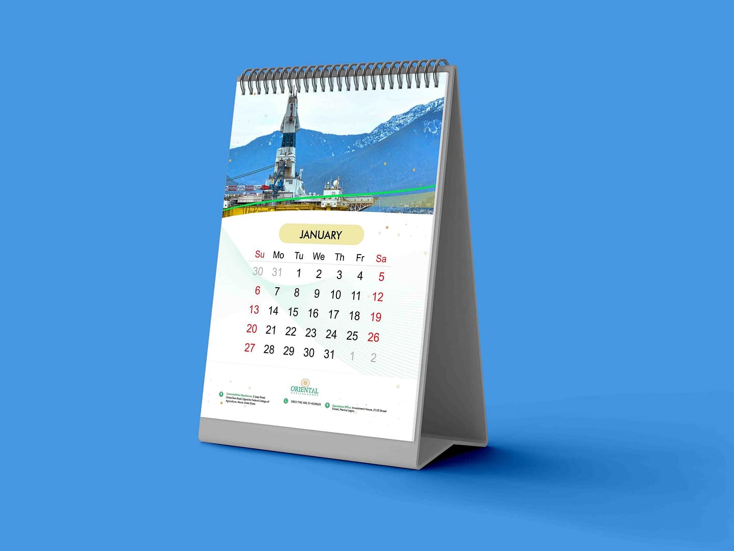 A5 Table Calendar (13 Sheets) – OBPrint